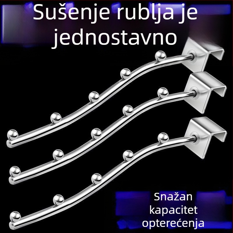 Mali balkonski sušilo za odjeću za dom/dormitorij, vješalica uz krevet i anti-kradni kuku za prozor, bez bušenja