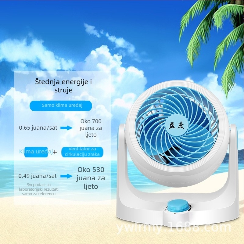 Desktop ventilator za cirkulaciju zraka s negativnim ionima, prijenosni