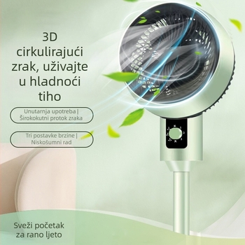 Ventilator za cirkulaciju zraka s 3D oscilacijom, stojeći konvekcijski ventilator za kućnu upotrebu i studentski dom