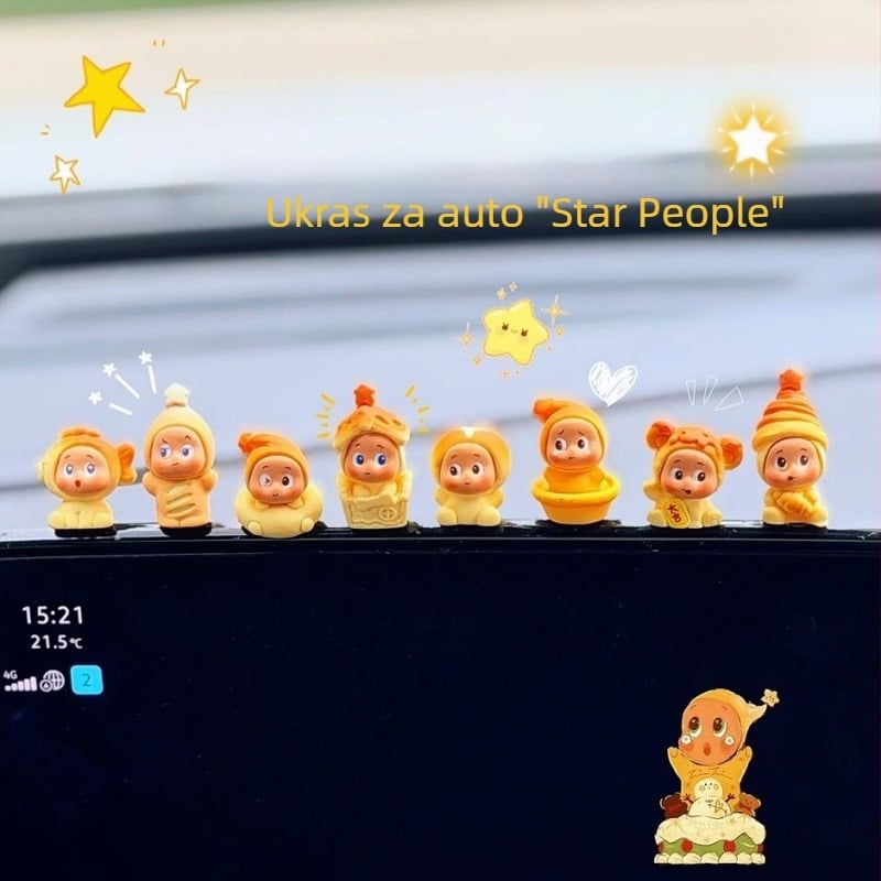 Star People Dessert Series - ukrasna figura za unutrašnjost automobila, ukras za zaslon na instrument ploči (model 2026)