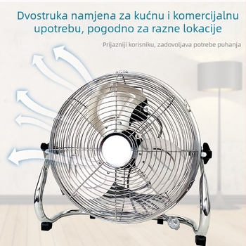 Industrijski ventilator za pod i stolni korištenje, 180W, 3 brzine, vertikalna oscilacija gore-dolje, 220V