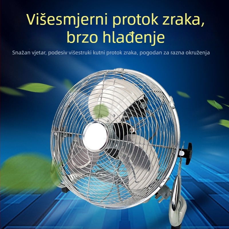 Industrijski ventilator za pod i stolni korištenje, 180W, 3 brzine, vertikalna oscilacija gore-dolje, 220V