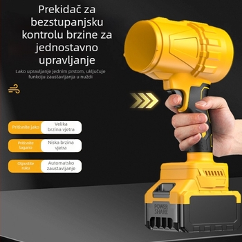 Visokoperformanski bežični suflator s litijskom baterijom za vanjsko uklanjanje prašine, pranje automobila i ispuštanje vode, ručni turbinski bezčetkasti ventilator