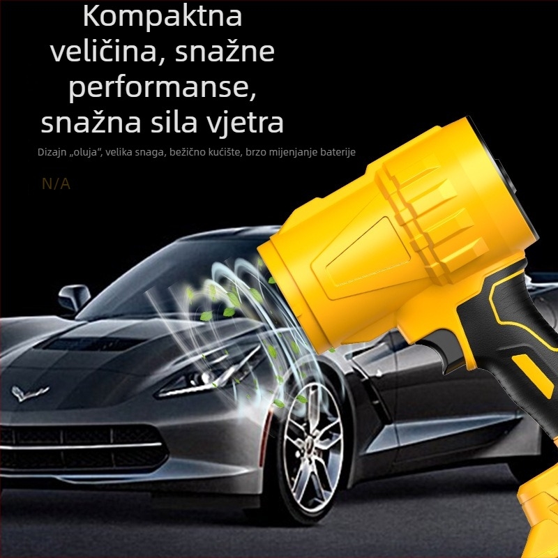 Visokoperformanski bežični suflator s litijskom baterijom za vanjsko uklanjanje prašine, pranje automobila i ispuštanje vode, ručni turbinski bezčetkasti ventilator