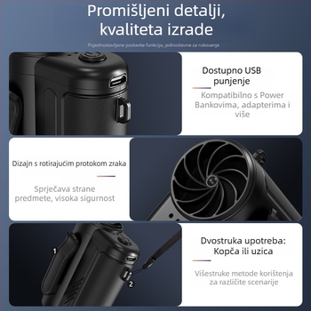 F25B 3-u-1 ventilator za struk, vrat i ruku, vanjski USB stolni ventilator