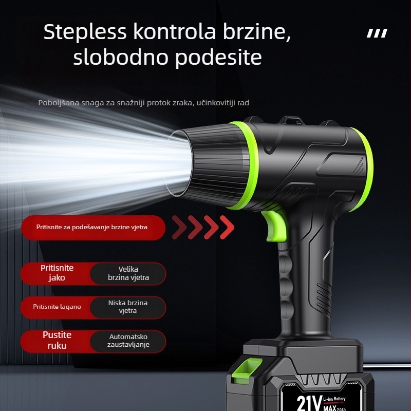 Stolni ventilator s litijskom baterijom, visokou performansi turbinski ventilator, bežični, 3 brzine