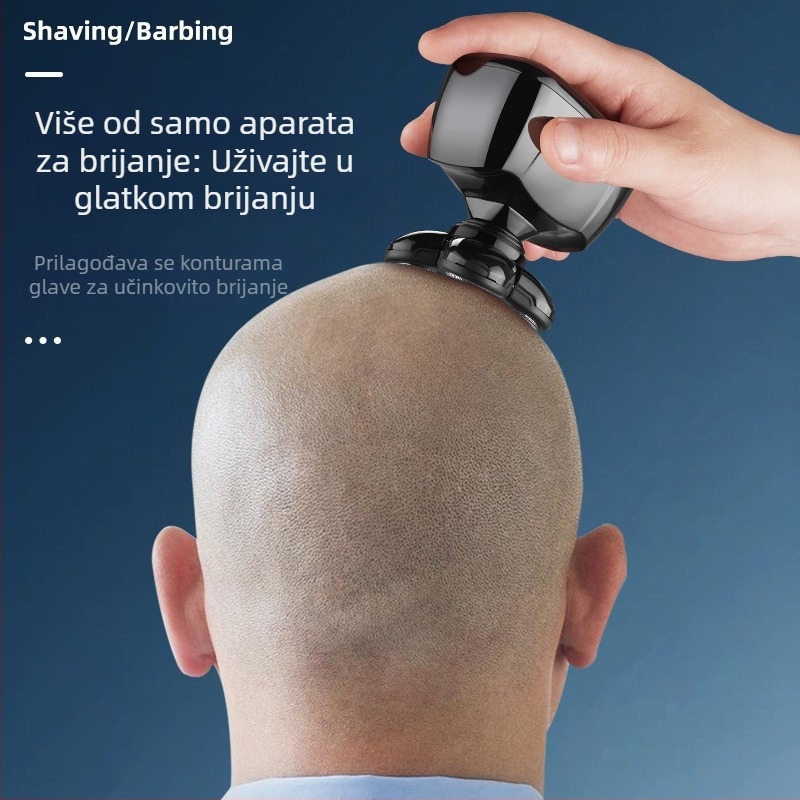Pametan muški električni brijač s pet rotirajućih glava, punjivi