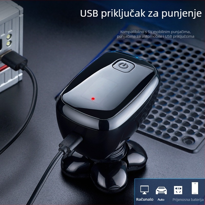 Pametan muški električni brijač s pet rotirajućih glava, punjivi