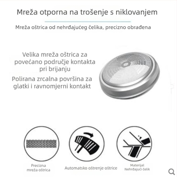 Real Man muški električni brijač na suhe baterije, rotirajuća glava s jednim oštrim nožem i okrugla glava