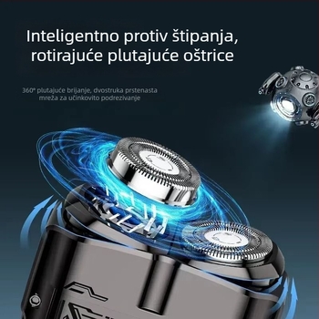 SID električni brijač za muškarce, potpuno periv, prenosiv i s punjivom baterijom, LED zaslon, plivajuća glava s dvostrukom oštricom, model HS7279