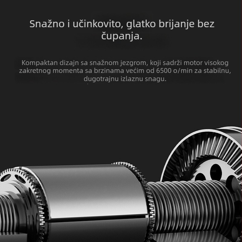 Električna britvica za muškarce s recipročnim pokretom, kompaktna, punjiva