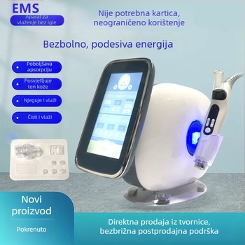 EMS uređaj za lice s nano‑mikrokrystalnom tehnologijom bez igle, vodeni svjetlosni instrument za profesionalnu upotrebu u salonu, infuzija seruma za lice, vanadij-titan