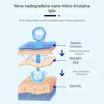 EMS uređaj za lice s nano‑mikrokrystalnom tehnologijom bez igle, vodeni svjetlosni instrument za profesionalnu upotrebu u salonu, infuzija seruma za lice, vanadij-titan