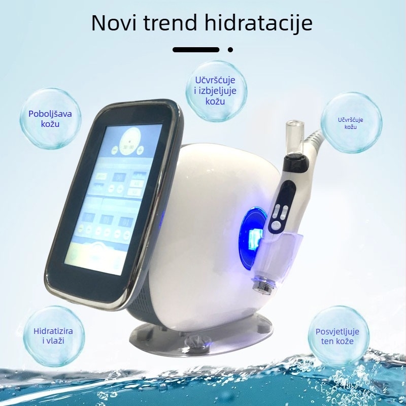 EMS uređaj za lice s nano‑mikrokrystalnom tehnologijom bez igle, vodeni svjetlosni instrument za profesionalnu upotrebu u salonu, infuzija seruma za lice, vanadij-titan