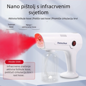 Nano raspršivač za njegu kose — ručni salonski uređaj za hidraciju, bojenje i terapiju plavim svjetlom