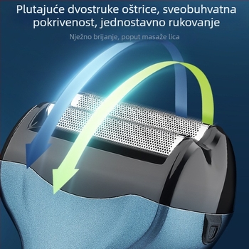 Metalni višenamjenski električni trimer za kosu i brijanje 3-u-1, prijenosni muški trimer za bradu i nosne dlačice