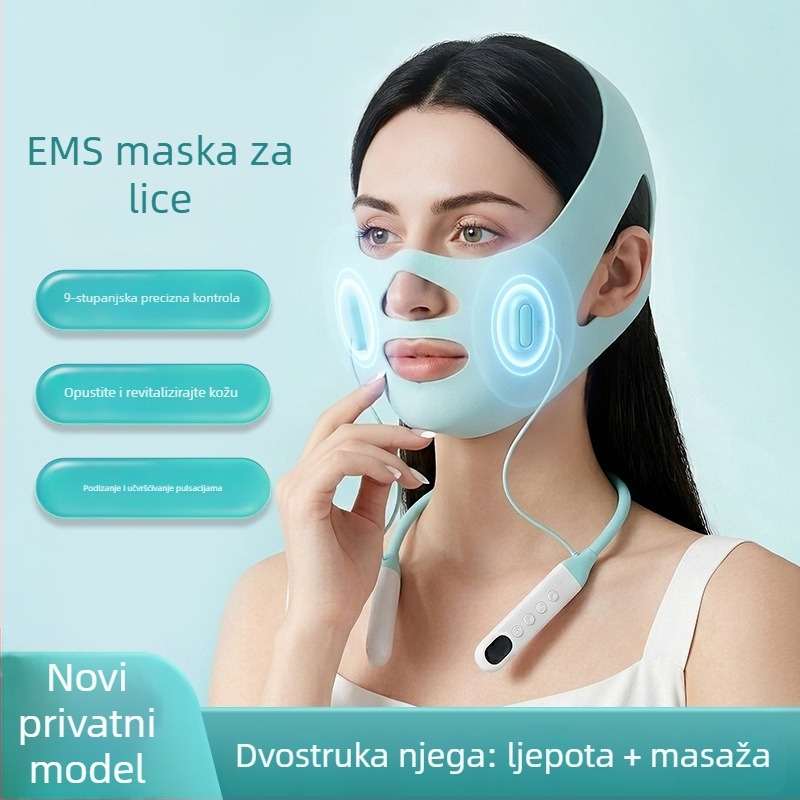 EMS oblikujuća masaža za lice – podizanje i zatezanje, poboljšava opuštenu kožu, nazolabijalne bore, kutove usana i bore oko očiju