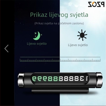 Privremena pločica za parkiranje s brojem telefona, rotirajuća i svijetleća kartica za premještanje vozila