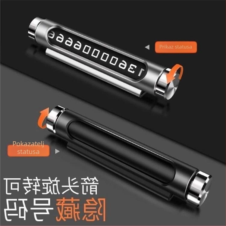 Privremena pločica za parkiranje s brojem telefona, rotirajuća i svijetleća kartica za premještanje vozila