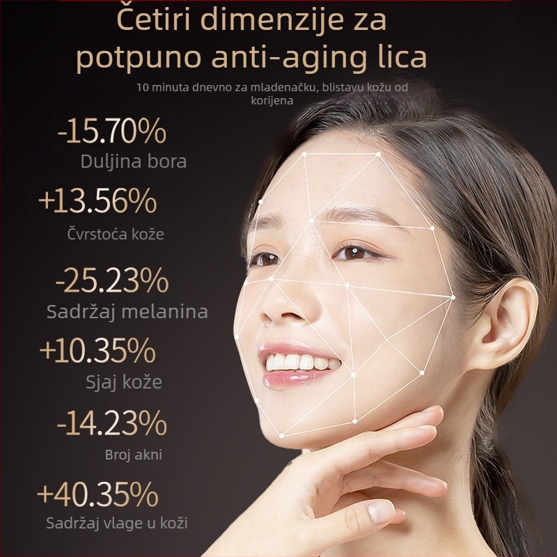 Kućna fotonska maska za lice s crvenim i plavim svjetlom, uređaj za njegu kože, kompatibilan s pametnom aplikacijom