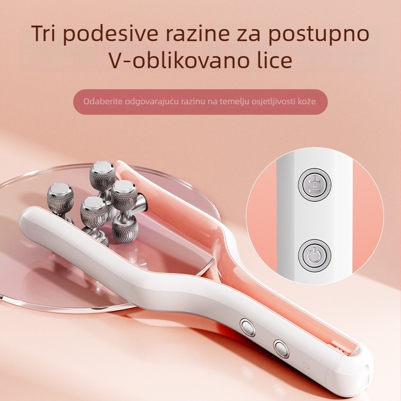 Kućni masažer za lice s mikrostrujom, V-oblik masažer za konturu lica, kozmetički uređaj