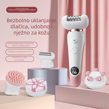 Punjački električni brijač i set za uklanjanje dlačica za žene, masažer za čišćenje lica
