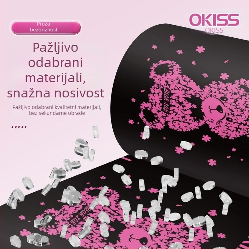 Okays Vreće za smeće s povlačnim vrpcom, otporne na kidanje, debele, velike, za kućnu upotrebu, tiskane plastične vreće
