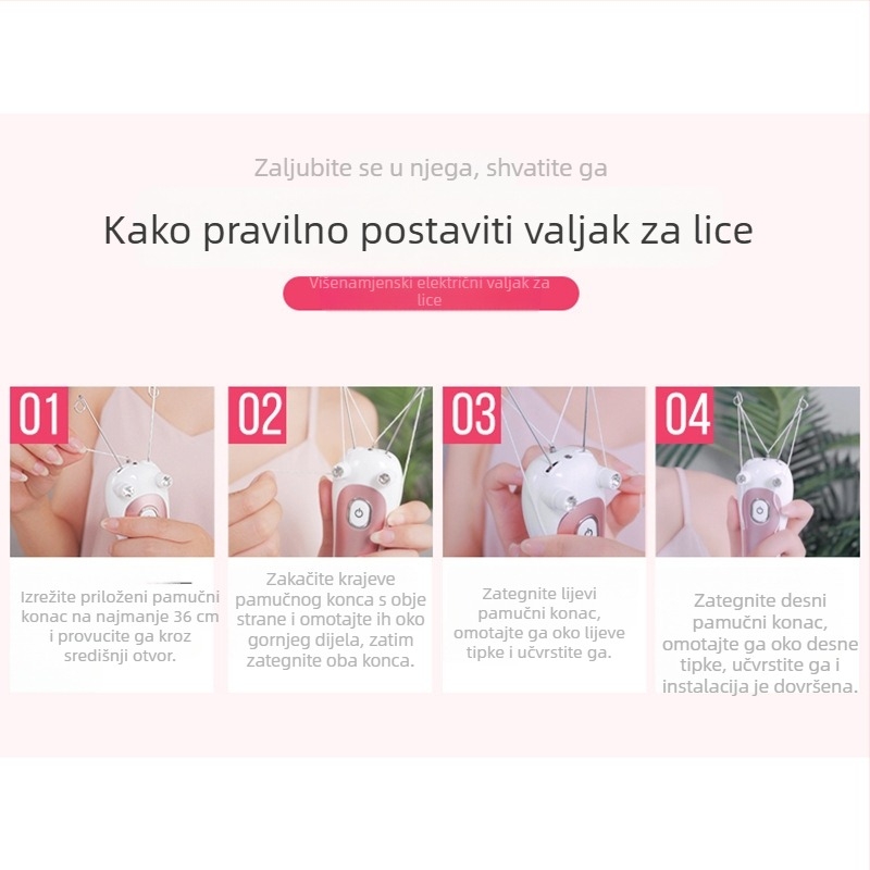 Punjački uređaj za epilaciju lica nitom od pamuka