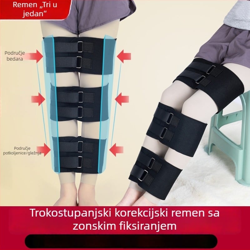 Tri-segmentne trake za korekciju držanja nogu za noge u obliku O i X, podijeljena potpore za djecu i odrasle