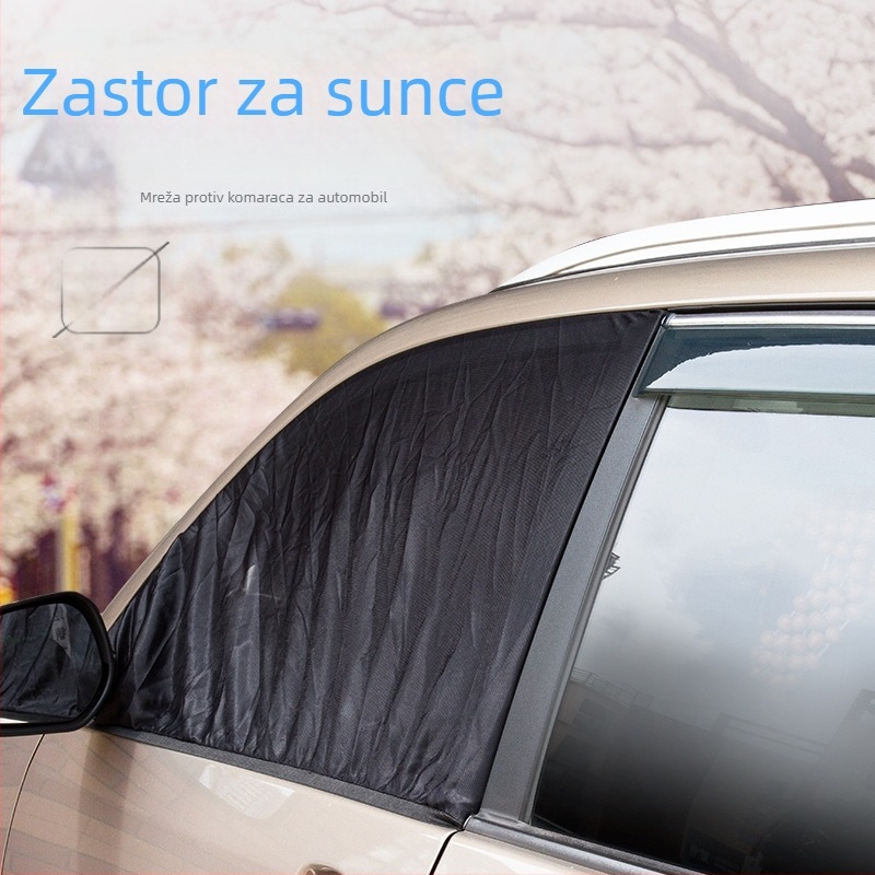 Automobilska zavjesa za sunce, crna mrežasta zaštita prozora, toplotnoizolacijska navlaka za prozor