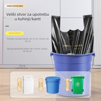 Kuhinjske vreće za smeće u stilu prsluka, velike plastične vreće, ekstra debele, jednokratne