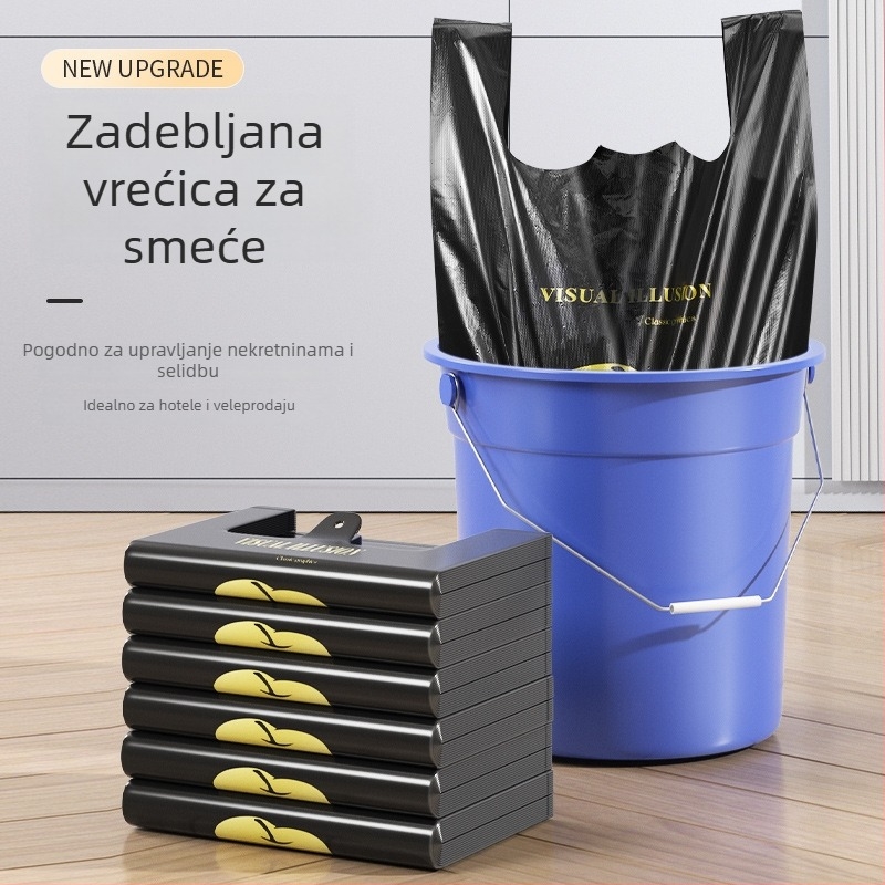 Kuhinjske vreće za smeće u stilu prsluka, velike plastične vreće, ekstra debele, jednokratne