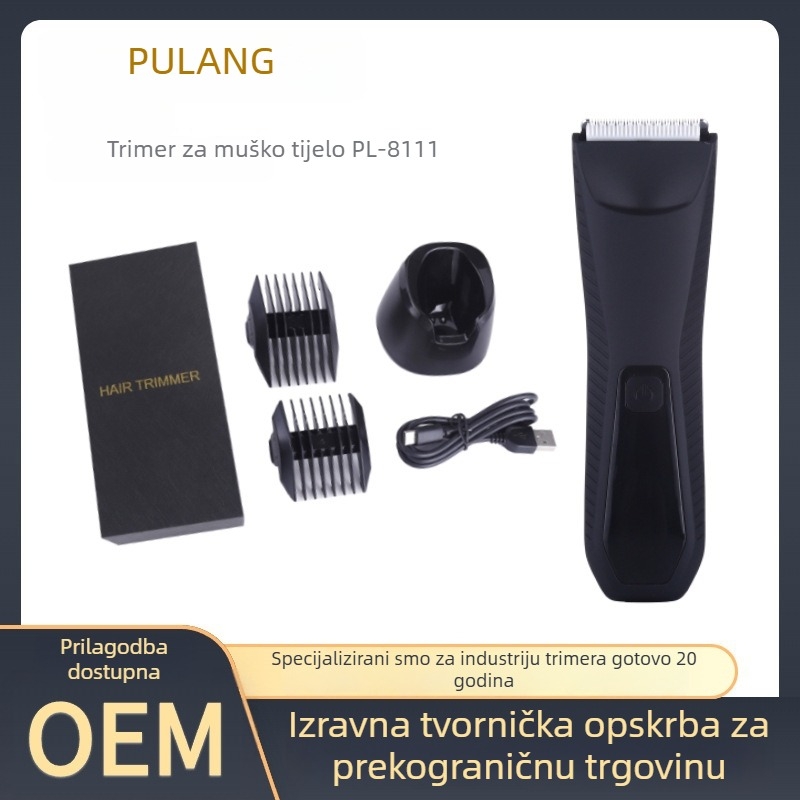 Električni brijač za muškarce, uklanjanje dlaka s tijela, pazuh i noge, s digitalnim zaslonom, brijač za intimne regije