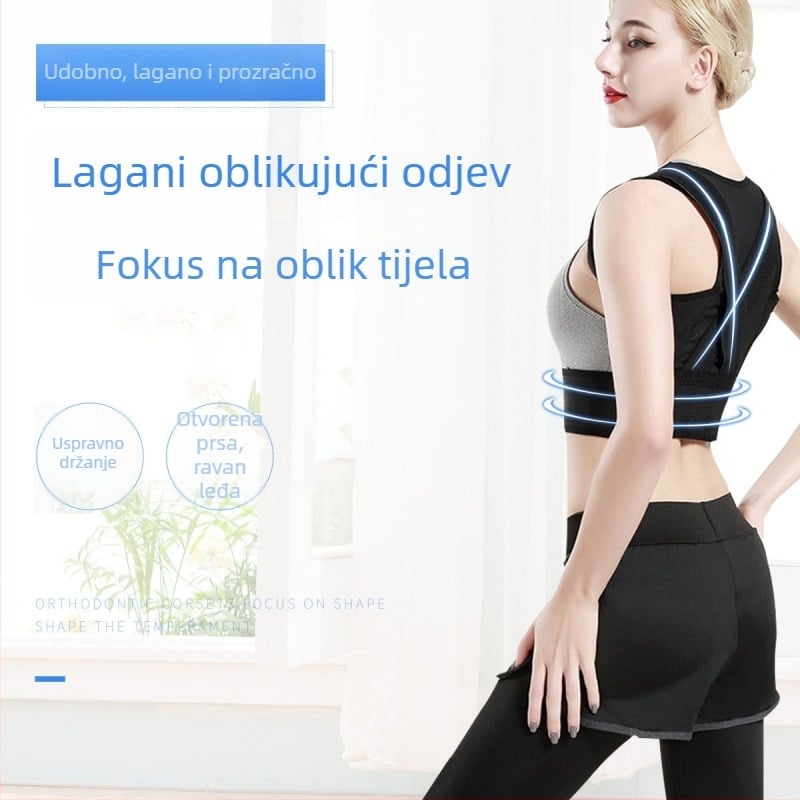 Korektor držanja za odrasle, studente i tinejdžere – nevidljiv, prozračan, lagan pojas za leđa