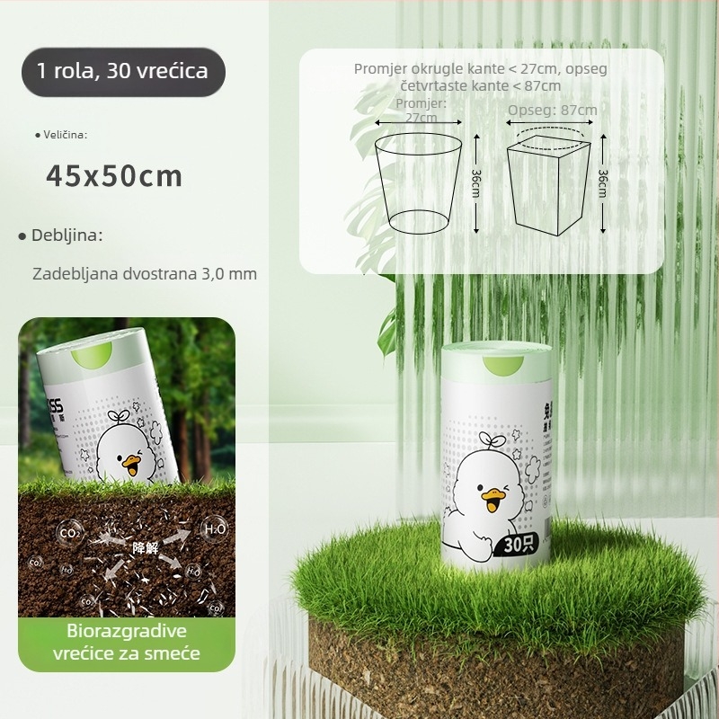 Smeće vrećice sa šnuralom, kućna upotreba, debeli, ekološki prihvatljive, velike za kuhinju, HDPE vreće