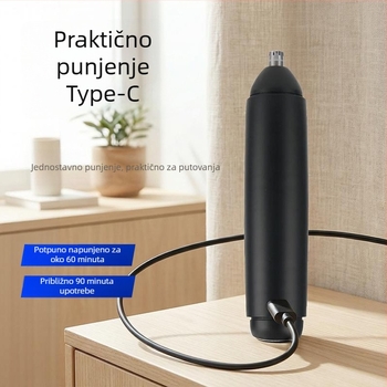 Trimer za nosne dlake i brijač, kućna upotreba, punjivi, perive oštrice, brzo punjenje, dvije u jednome