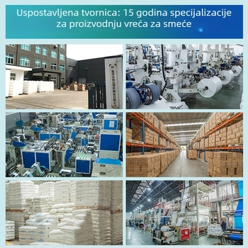 Jednokratne vrećice za smeće s automatskim zatvaranjem i vrpicom, za kućnu upotrebu, HDPE debele, pakiranje od 45 komada