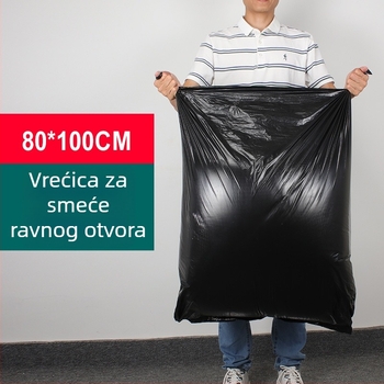50L debeli vrećice za kante, veličina 80×100 cm, crne, PE, za komercijalnu upotrebu