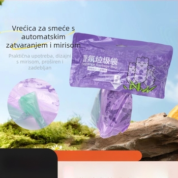 Torbe za otpad s mirisom lavande za ured, velike kapacitete, ekstra debeli, otporni, s šnrom za zatvaranje