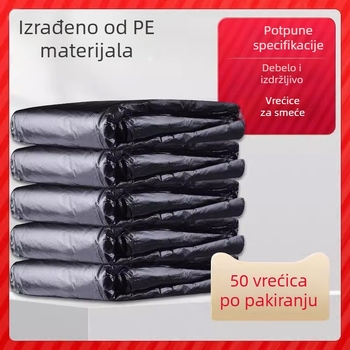 Velike crne vreće za kućni otpad, za kuhinju, debele, za kućnu uporabu, 50 komada u paketu