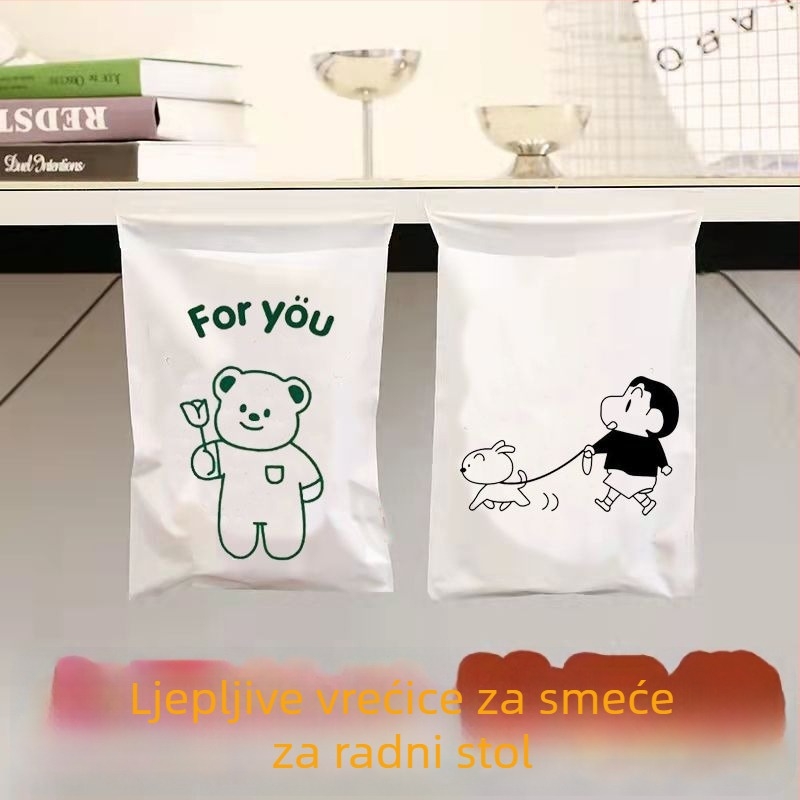 Ljepljiva vrećica za otpad za stol, mala veličina, za učenike, školu i ured