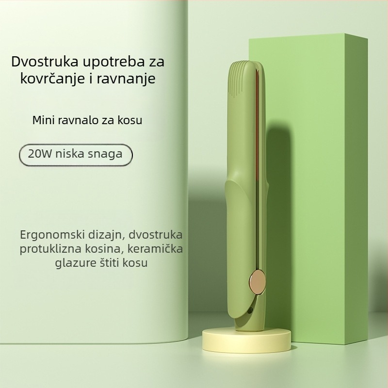 Mini električni uvijač i pegla za kosu – kompaktna dvostruka funkcija