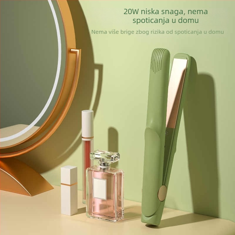 Mini električni uvijač i pegla za kosu – kompaktna dvostruka funkcija