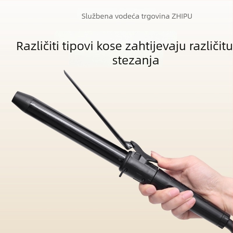 Rotirajući uvijač za kosu za profesionalnu upotrebu u salonu, veliki kovrče, turmalin-keramički valjak, 110–240V, 60W, višestruka kontrola temperature