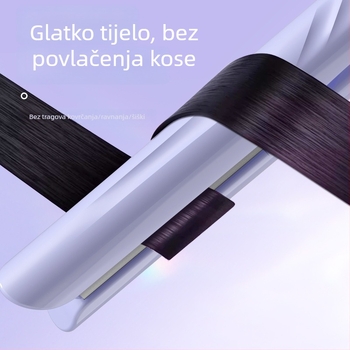 Meiyusen 2-u-1 zakrivljena ploča za kovrčanje i glačanje, štapić za kovrče i jastuk za volumen na korijenima