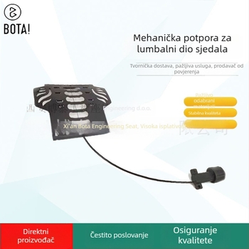Ugrađena lumbalna podrška za sjedalo automobila — ručna mehanička podrška za donji dio leđa, univerzalna prilagodba