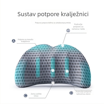 Automobilska lumbalna jastučnica s memorijskom pjenom, podrška za leđa i jastuk za vrat