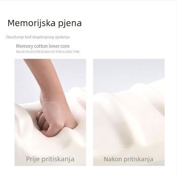 Automobilska lumbalna jastučnica s memorijskom pjenom, podrška za leđa i jastuk za vrat