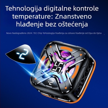 Poluvodički magnetski rashladni radijator za mobilne telefone - dvije brzine, tih rad, za igre, s digitalnim prikazom temperature