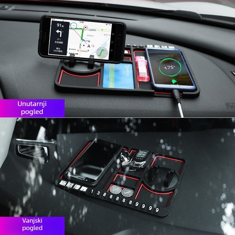 Držač za telefon u automobilu — kreativni višenamjenski nosač za ploču i navigaciju, univerzalna protuklizna podložka